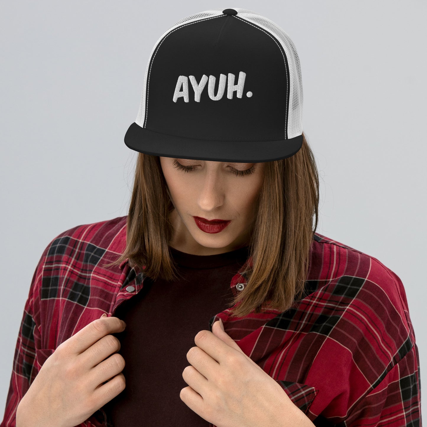 Ayuh Trucker Hat - Funny Maine Baseball Cap