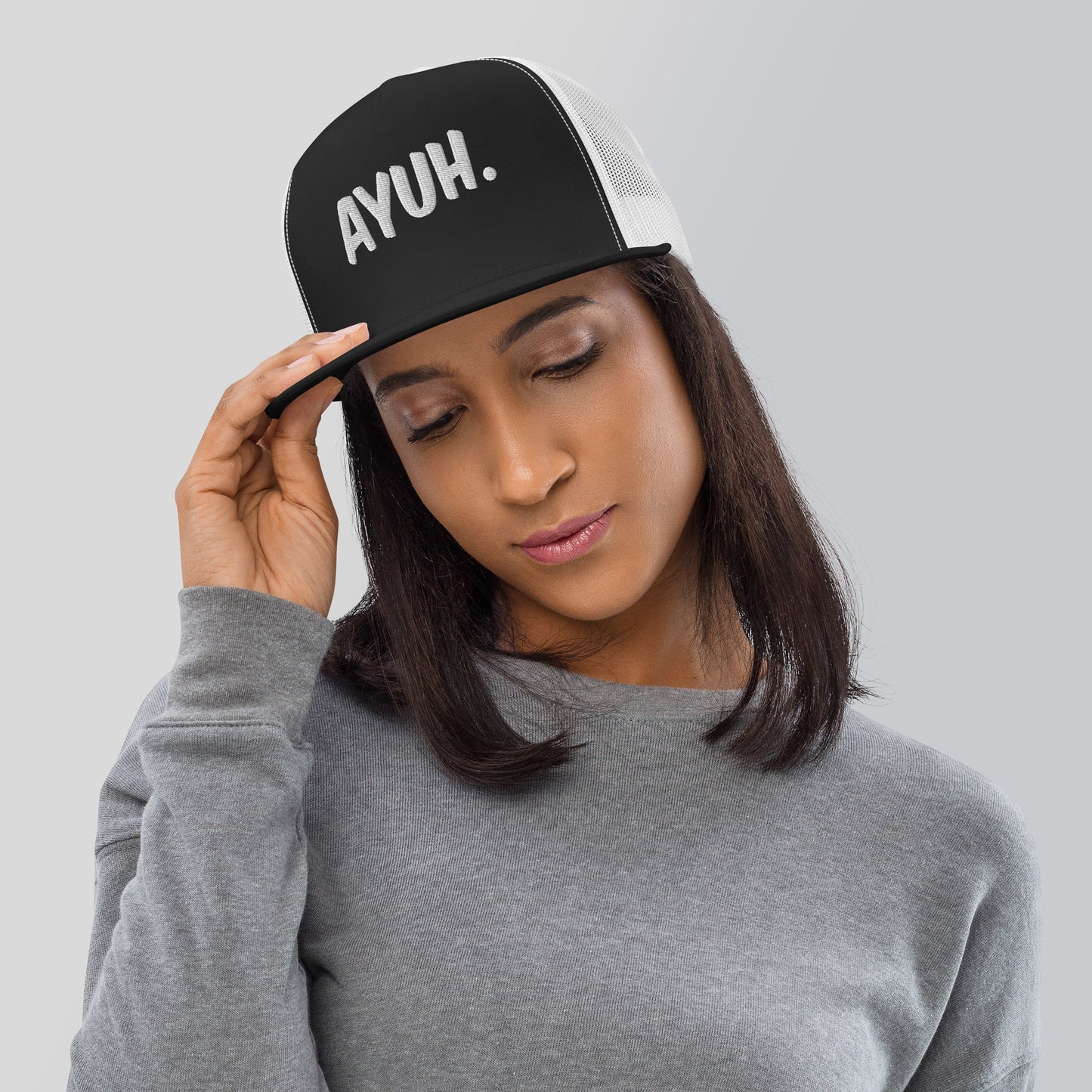 Ayuh Trucker Hat - Funny Maine Baseball Cap