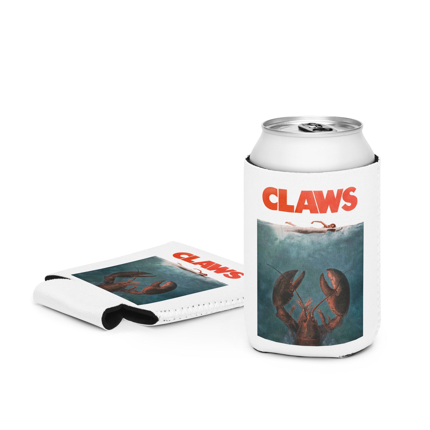Claws Can Cooler - Funny Movie Poster Soda Can Koozie