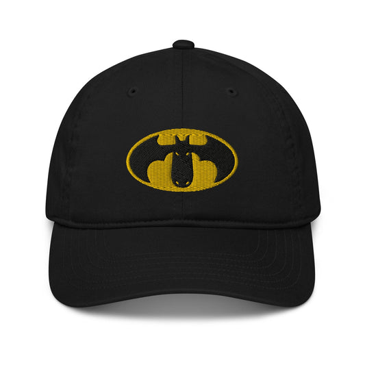 Batmoose Dad Hat - Funny Moose Superhero Baseball Cap