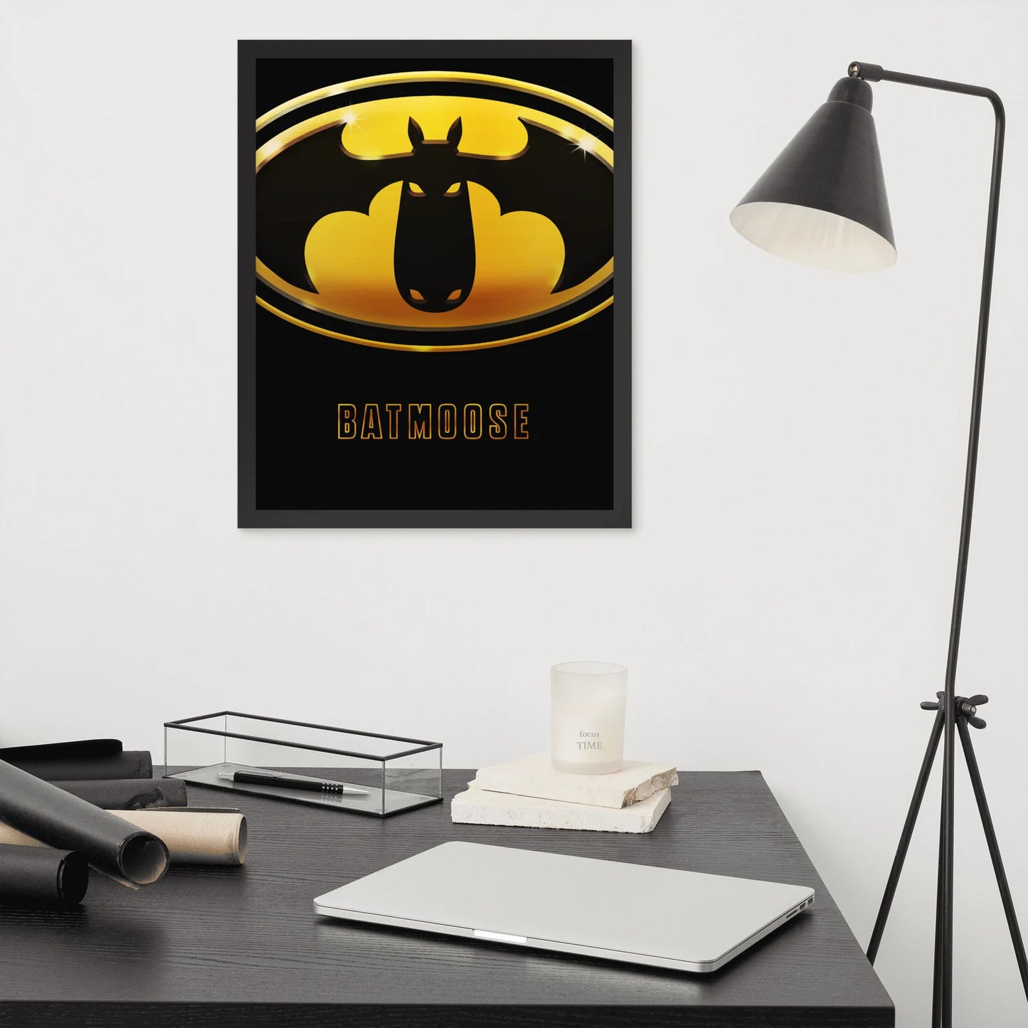 Batmoose Movie Poster - Funny Moose Superhero Art Print