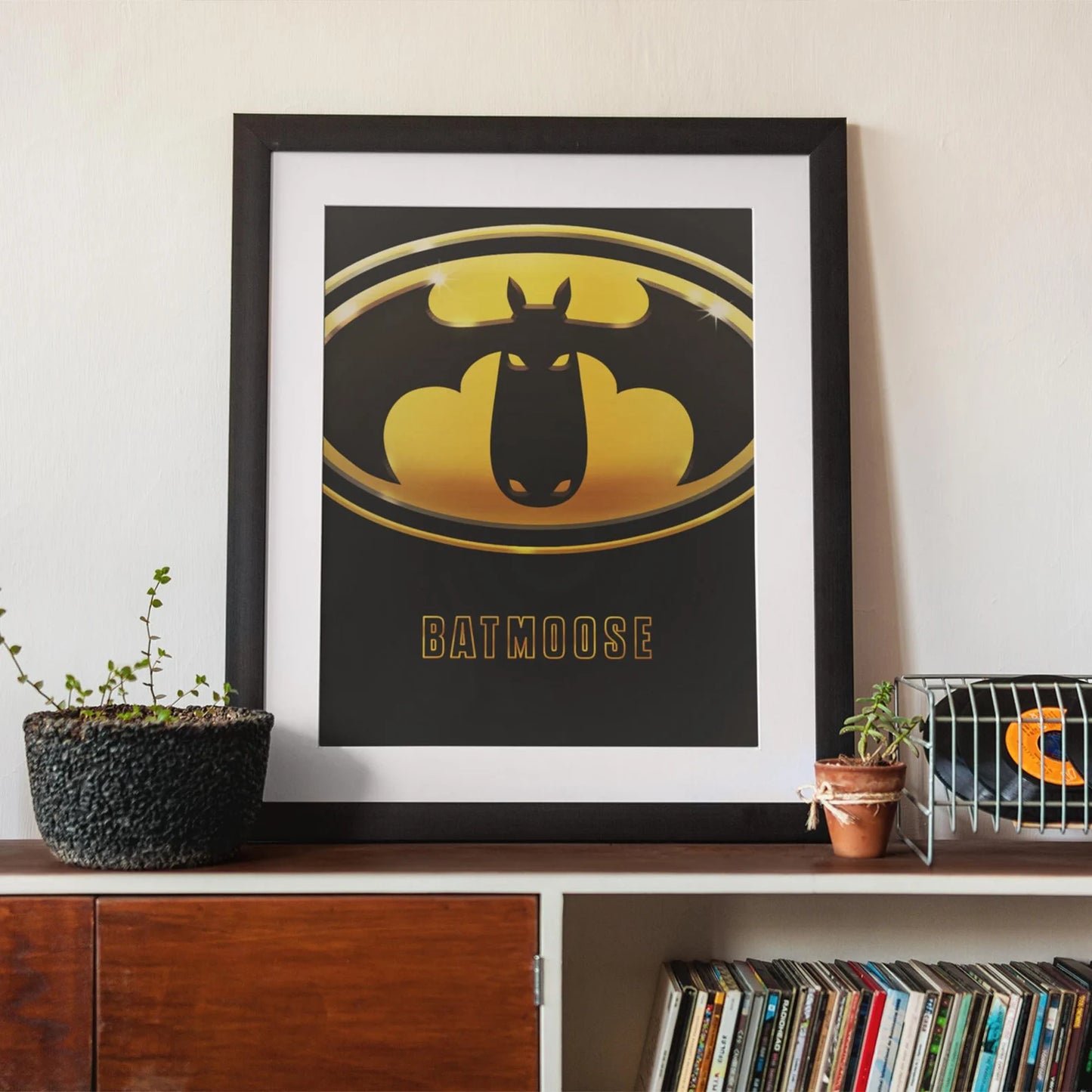 Batmoose Movie Poster - Funny Moose Superhero Art Print