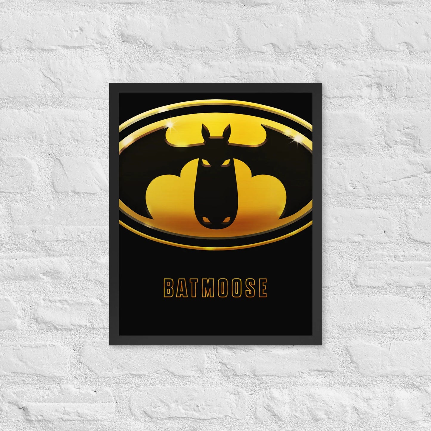 Batmoose Movie Poster - Funny Moose Superhero Art Print