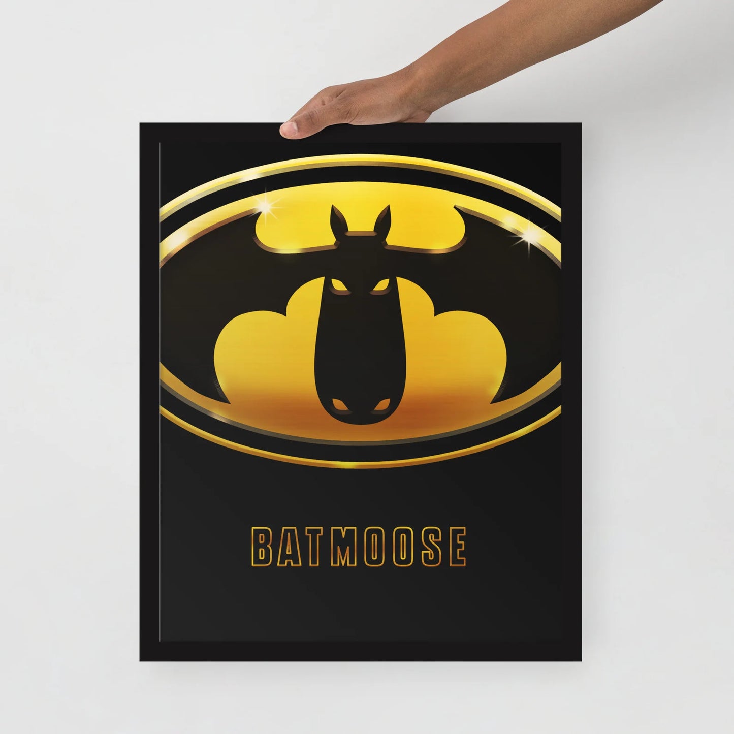 Batmoose Movie Poster - Funny Moose Superhero Art Print