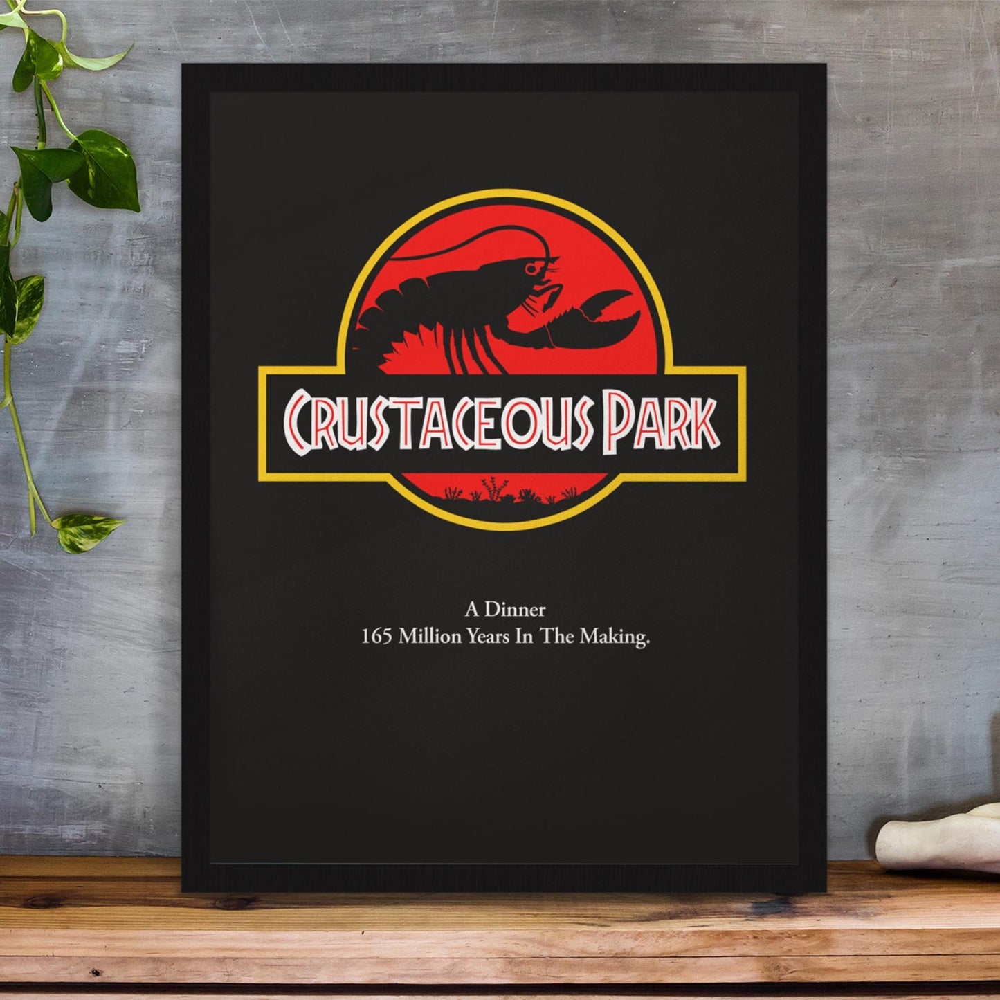 Crustaceous Park Movie Poster - Funny Maine Lobster Art Print