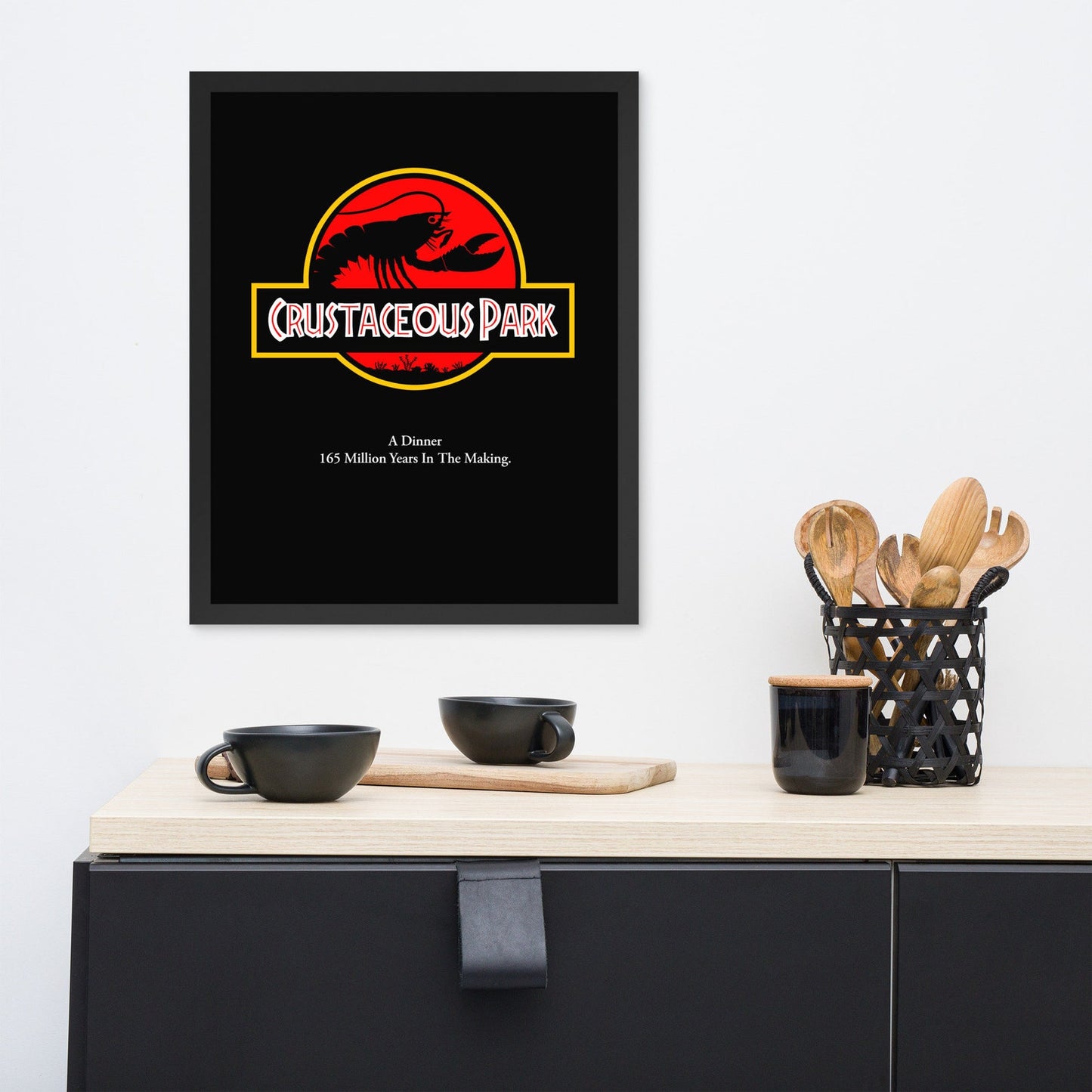 Crustaceous Park Movie Poster - Funny Maine Lobster Art Print