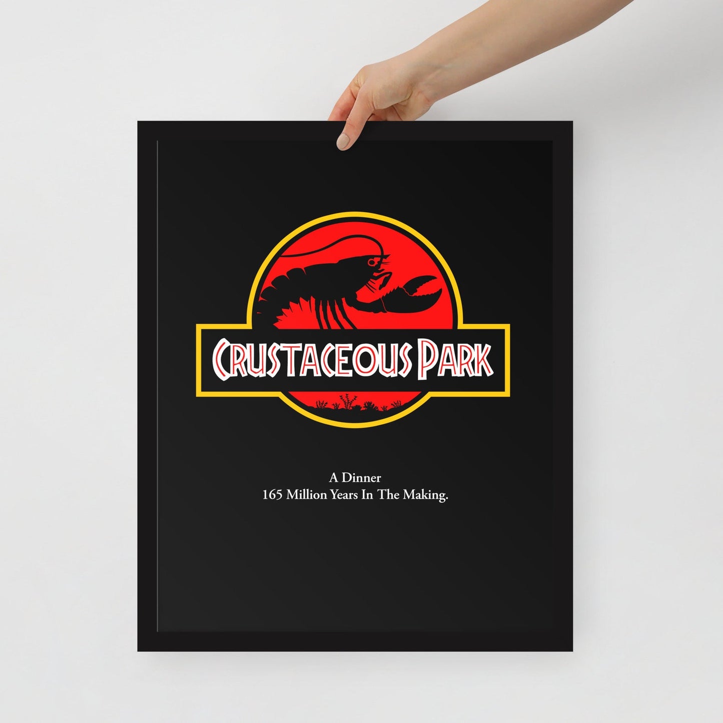 Crustaceous Park Movie Poster - Funny Maine Lobster Art Print