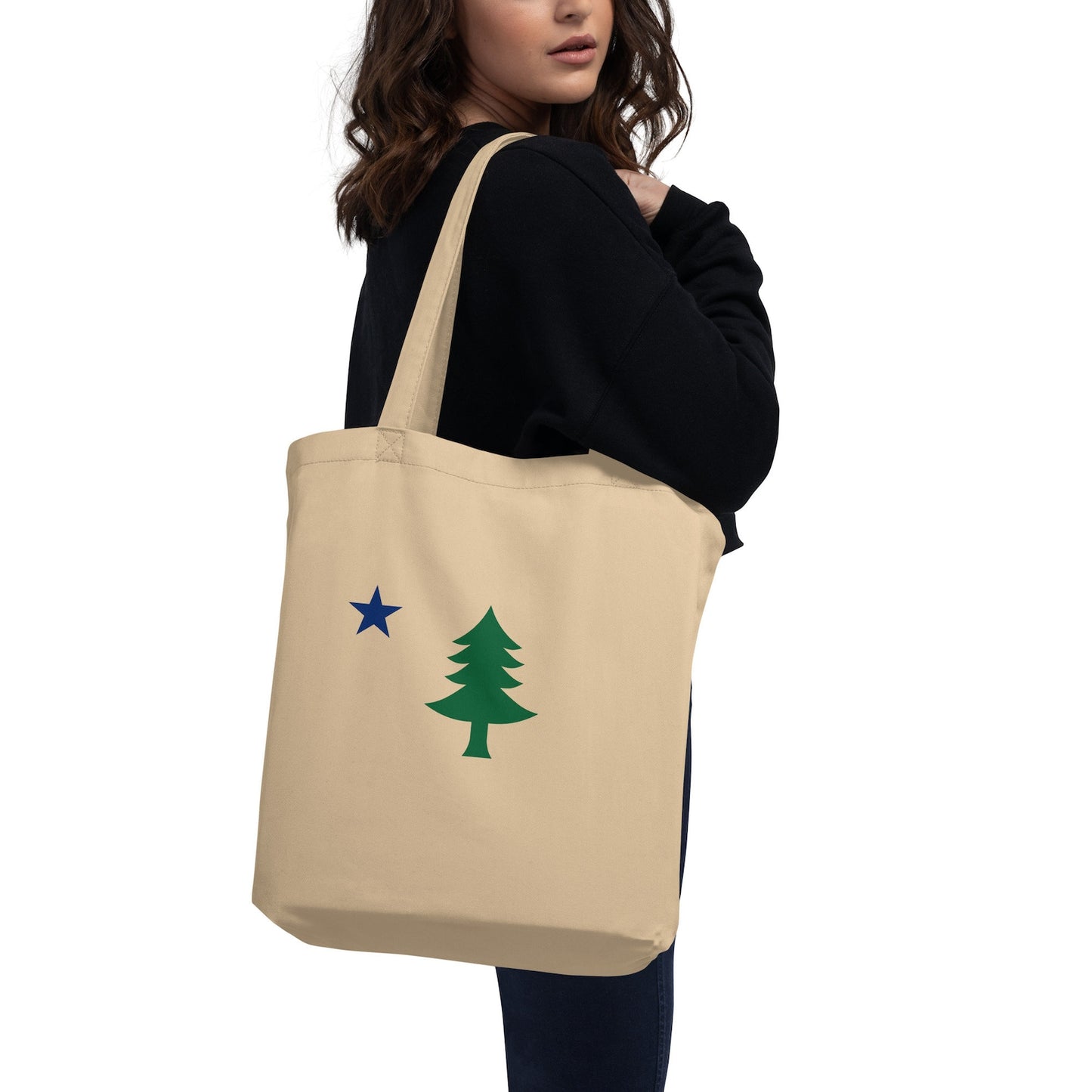 Maine Flag Tote Bag - Maine Pine Tree Flag Gift Bag