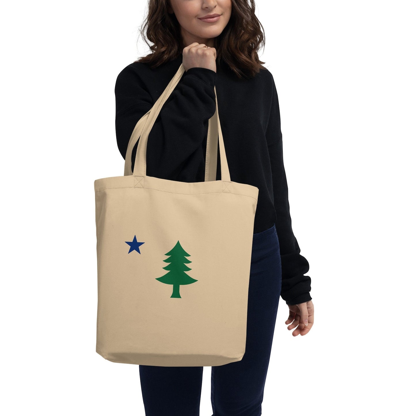 Maine Flag Tote Bag - Maine Pine Tree Flag Gift Bag