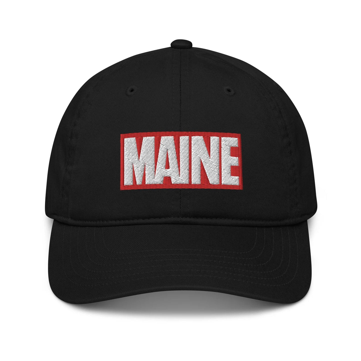 Maine Marvel Dad Hat - Funny Maine Comics Baseball Cap